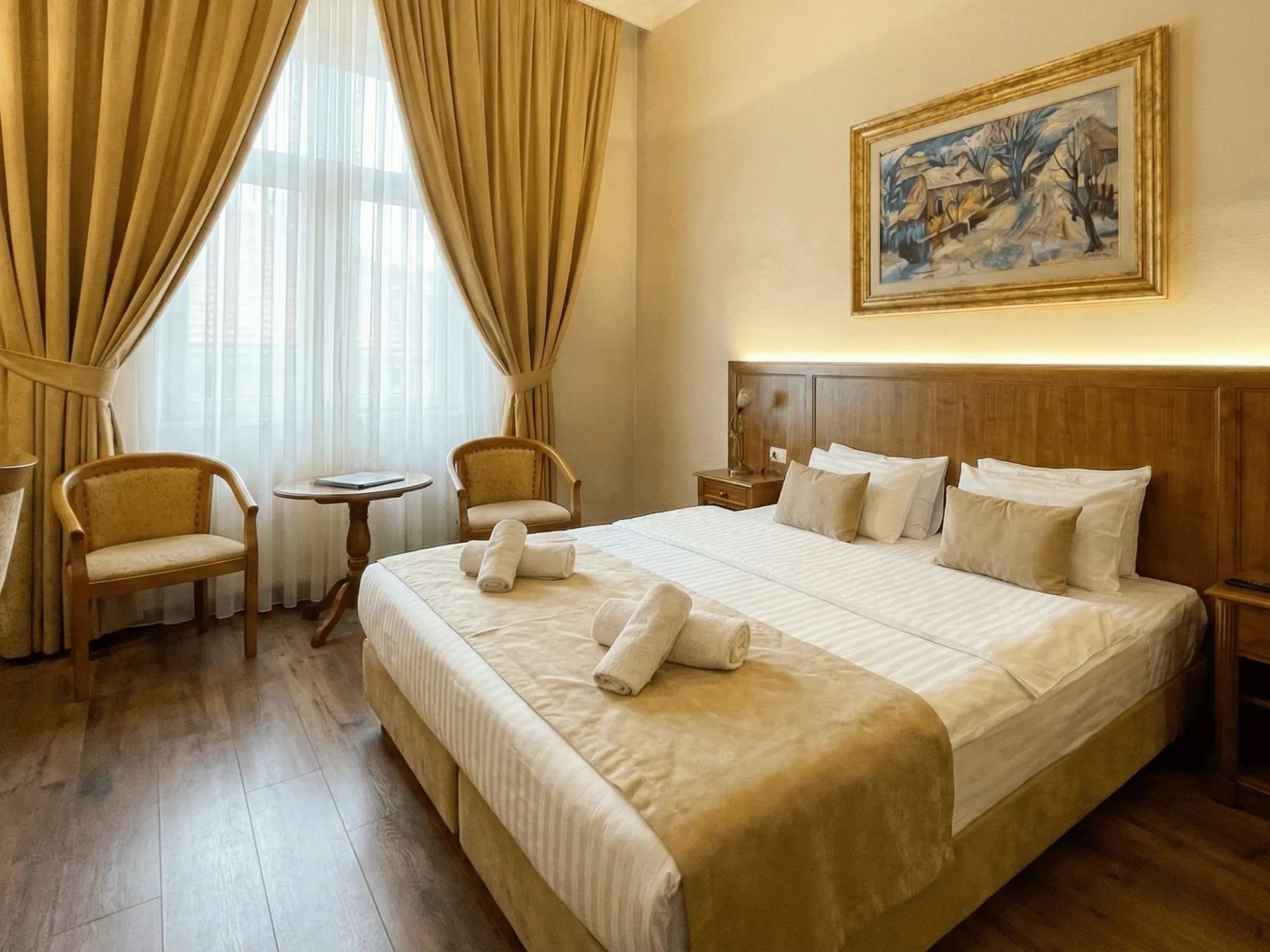 A luxurious and spacious single deluxe room.